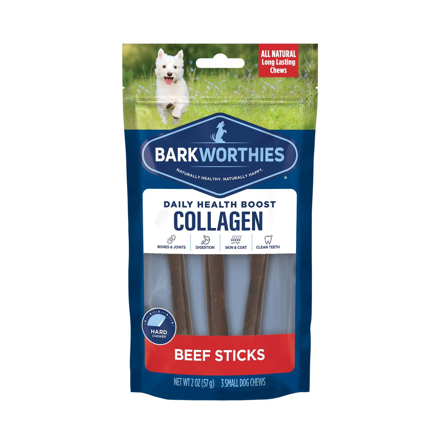 Barkworthies 6-In Beef Collagen Stick