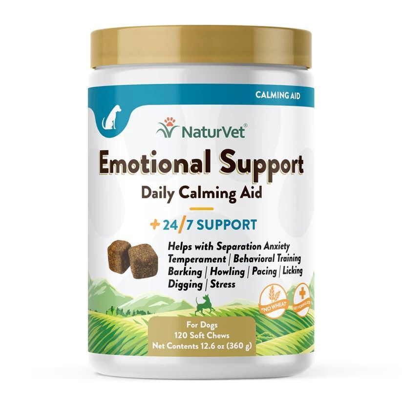 NaturVet Emotional Support Dog Calming Aid, 120-Ct