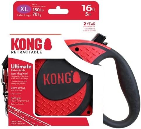 KONG Red X-Large Ultimate Retractable Dog Leash, 16-Ft