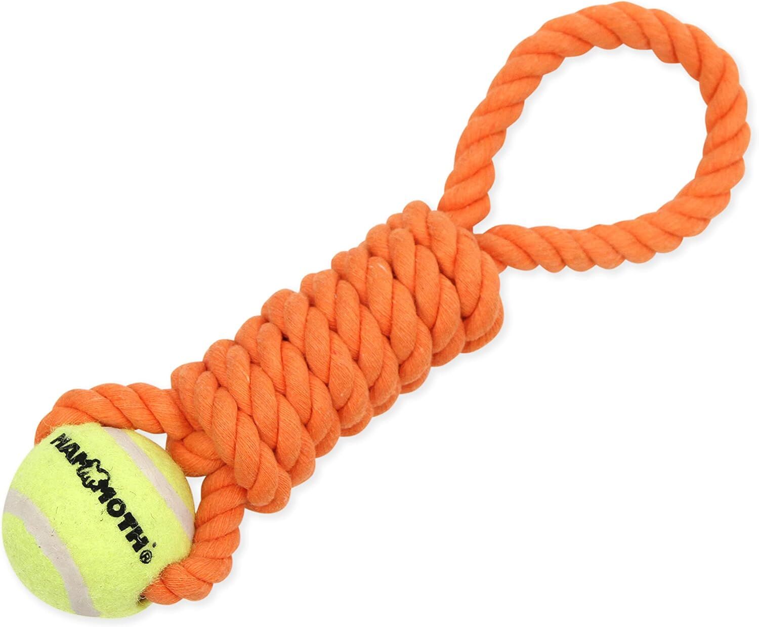 Mammoth Mini 10-In Twister Pull Tug w/Mini Ball Dog Toy