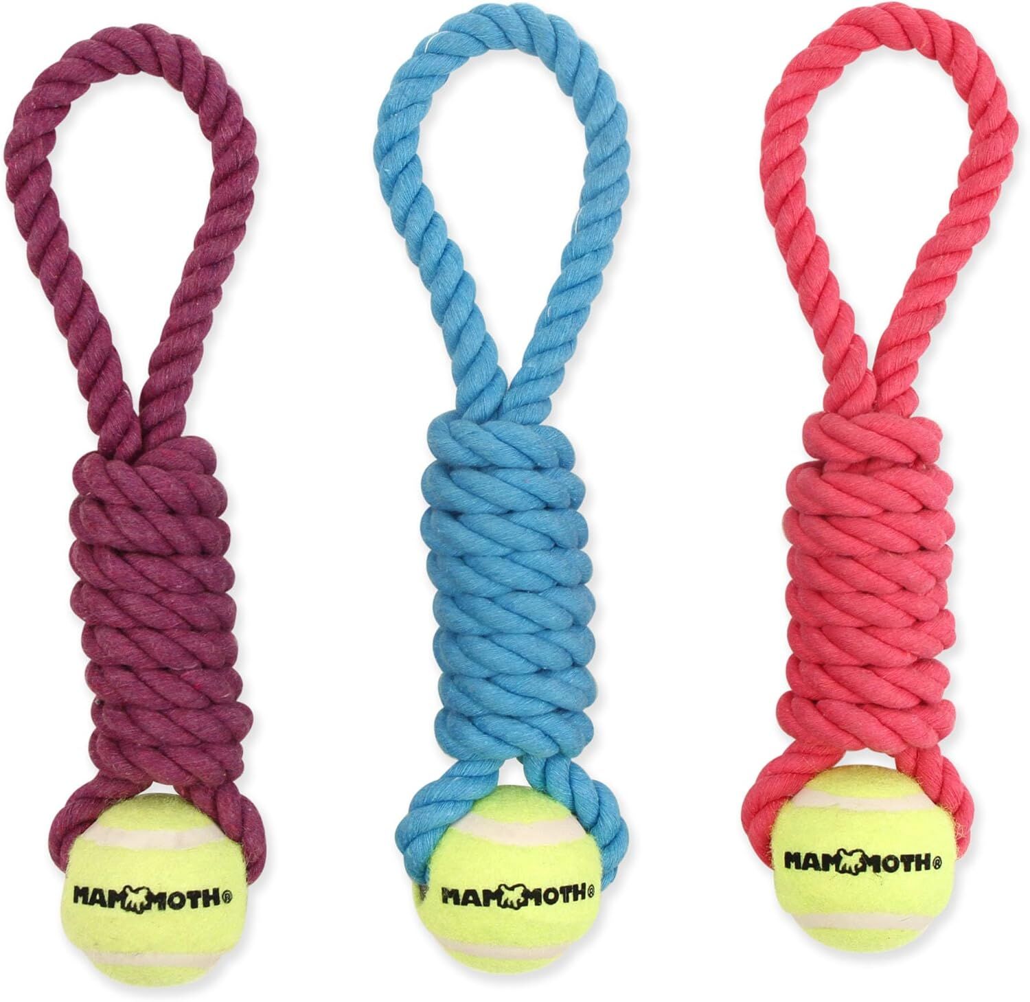 Mammoth Mini 10-In Twister Pull Tug w/Mini Ball Dog Toy