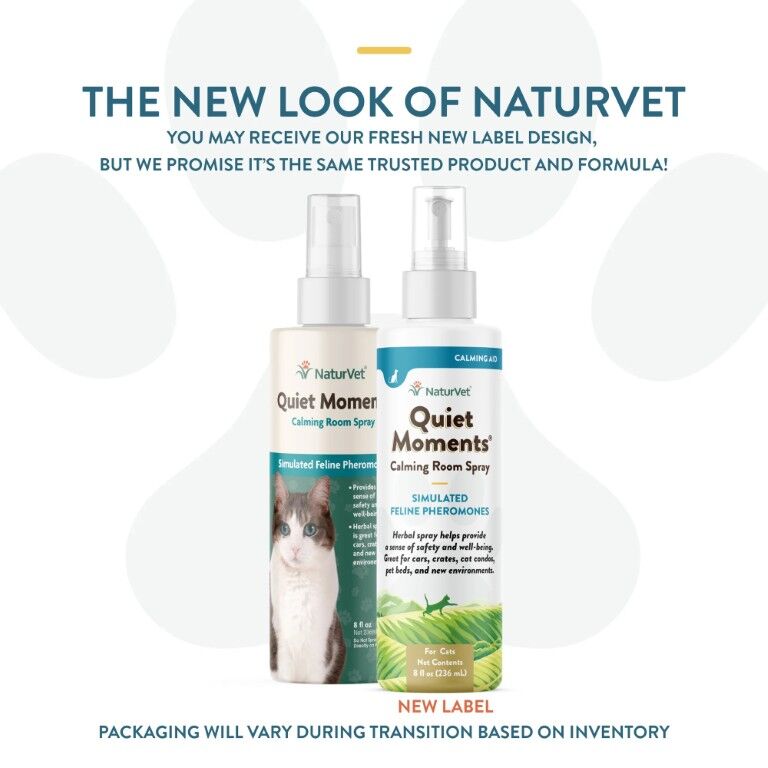 NaturVet Quiet Moments Cat Calming Room Spray, 8-Oz