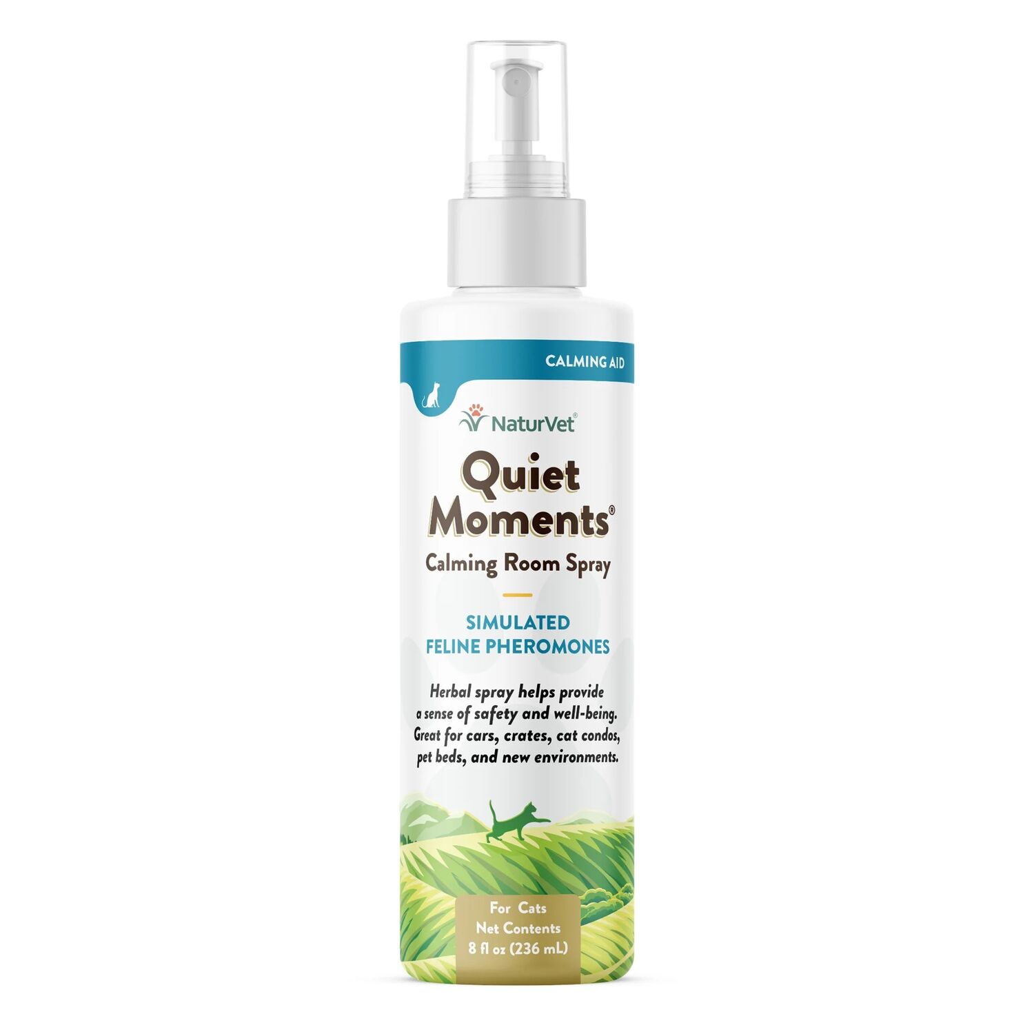 NaturVet Quiet Moments Cat Calming Room Spray, 8-Oz