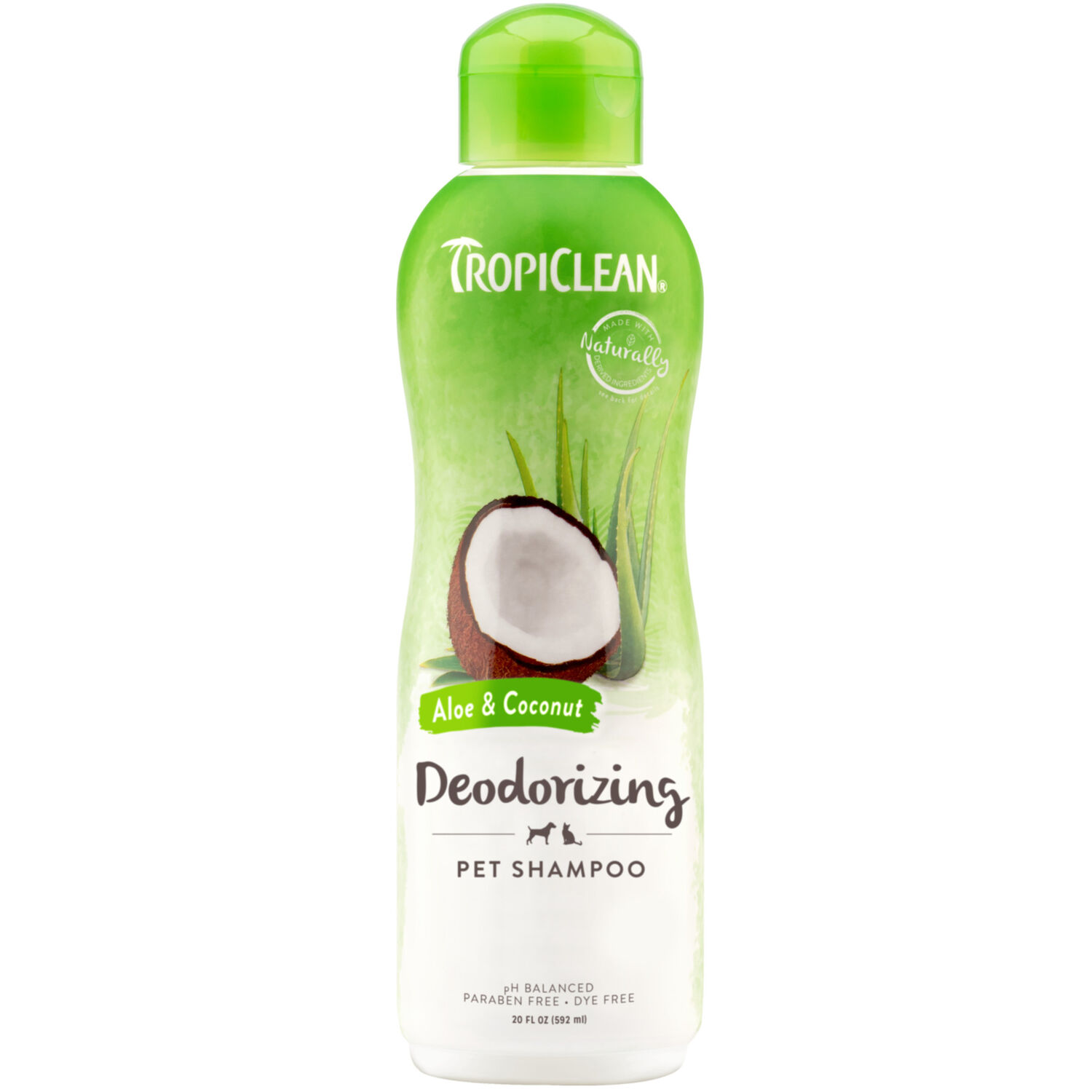 TropiClean Aloe & Coconut Deodorizing Shampoo for Pets, 20-Oz