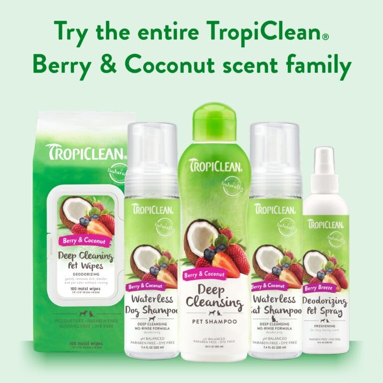 TropiClean Berry Breeze Deodorizing Spray for Pets, 8-Oz