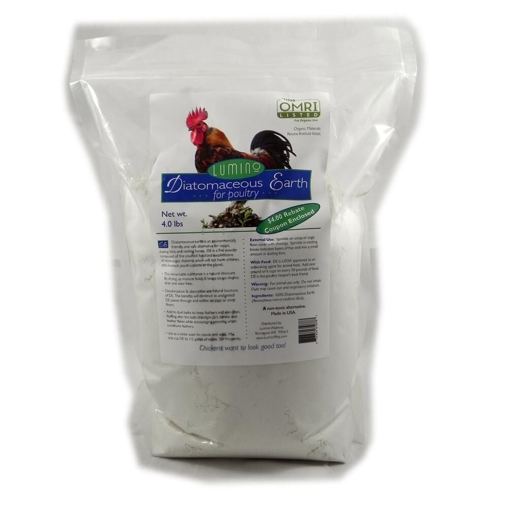 Lumino Food Grade Diatomaceous Earth For Poultry, 4-Lb