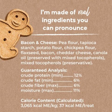 Buddy Biscuits Oven Baked Treats Bacon & Cheese Flavored, 3.5-Lb