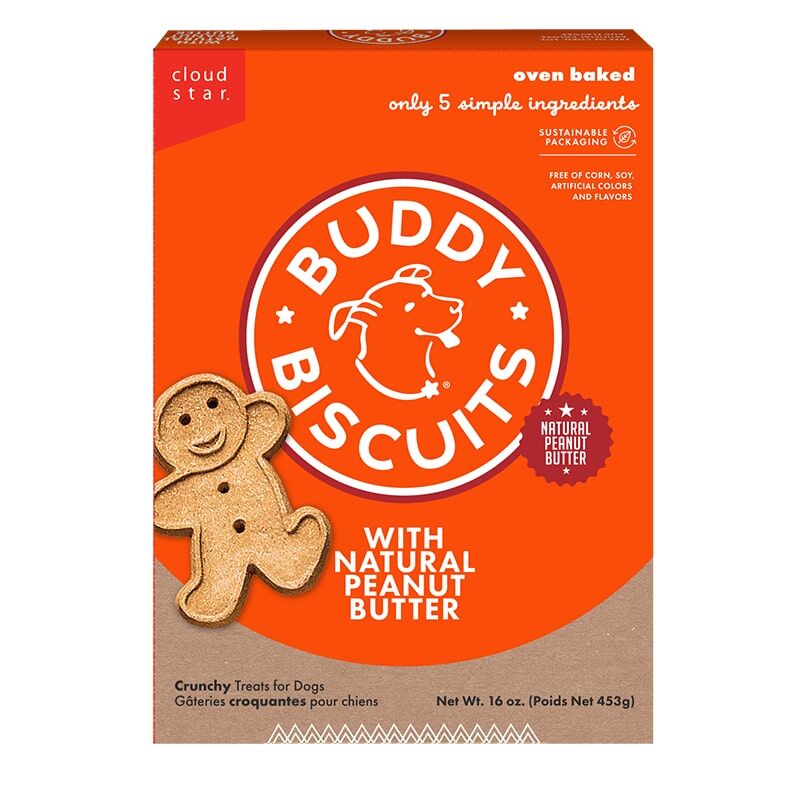 Buddy Biscuits Whole Grain Peanut Butter Flavored Treats, 3.5-Lb