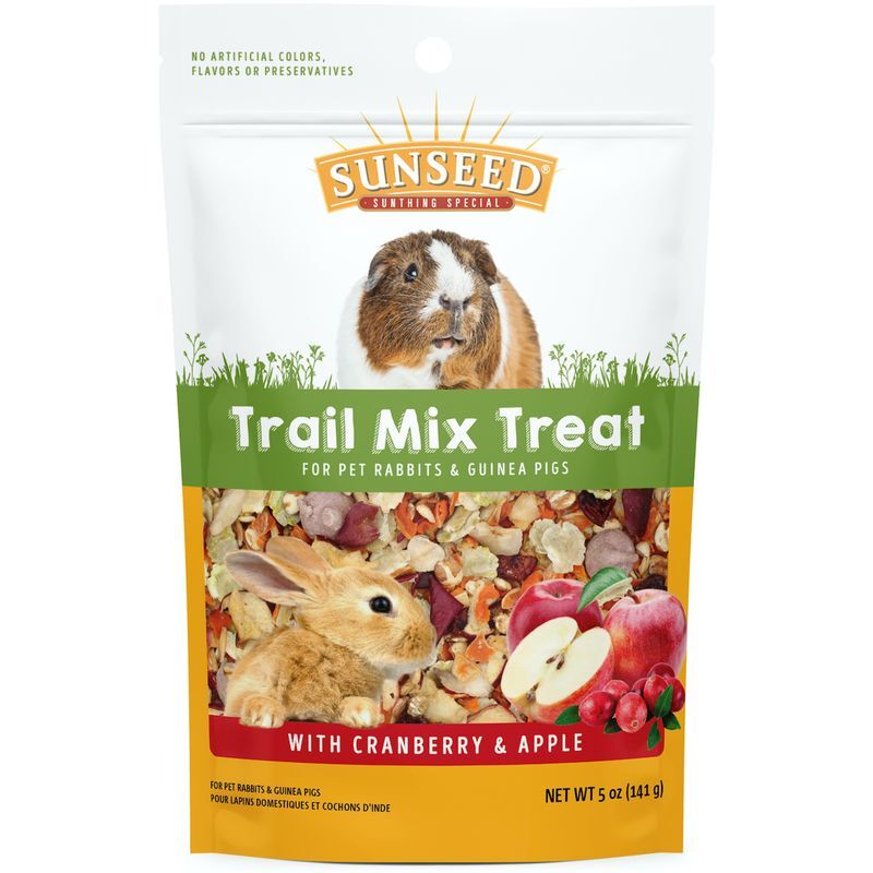 Sunseed Trail Mix Treat with Cranberry & Apple For Rabbits & Guinea Pigs, 5-Oz