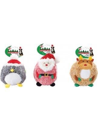 SPOT Holiday Butterballs Assortment Dog Toy, 6-In