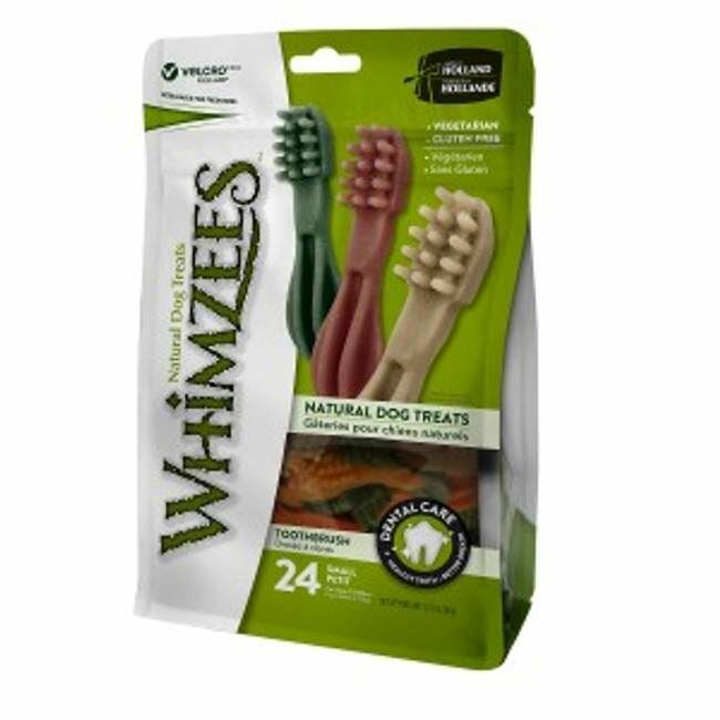 Whimzees Brushzees Value Bag, Small - 24 Count
