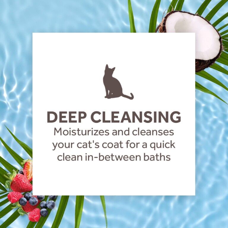 TropiClean Deep Cleansing Waterless Cat Shampoo, 7.4-Oz