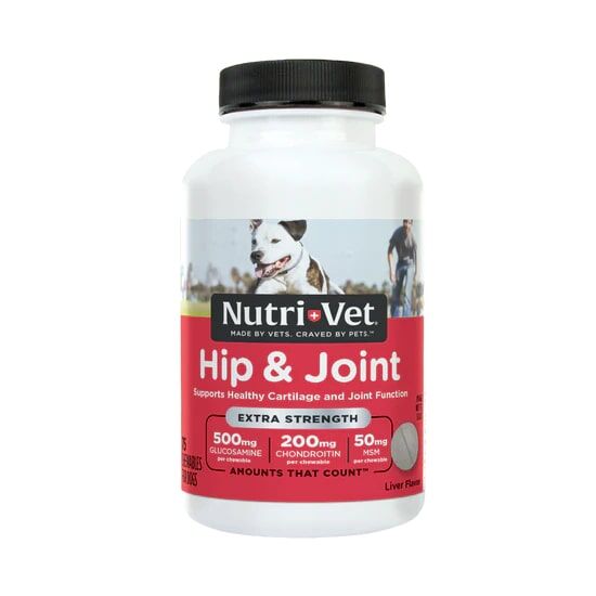 Nutri-Vet Hip & Joint Dog Chewable Tablets Extra Strength, 75-Ct