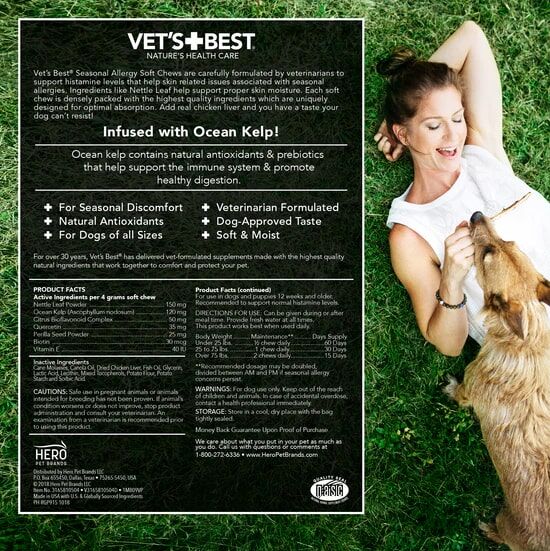 Vet's Best Seasonal Allergy Soft Chews For Dogs
