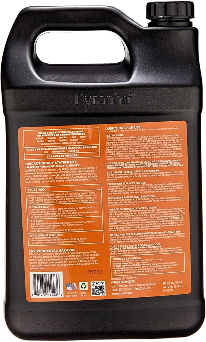 Pyranha Nulli-Fly Horse Fly Spray, 1-Gal