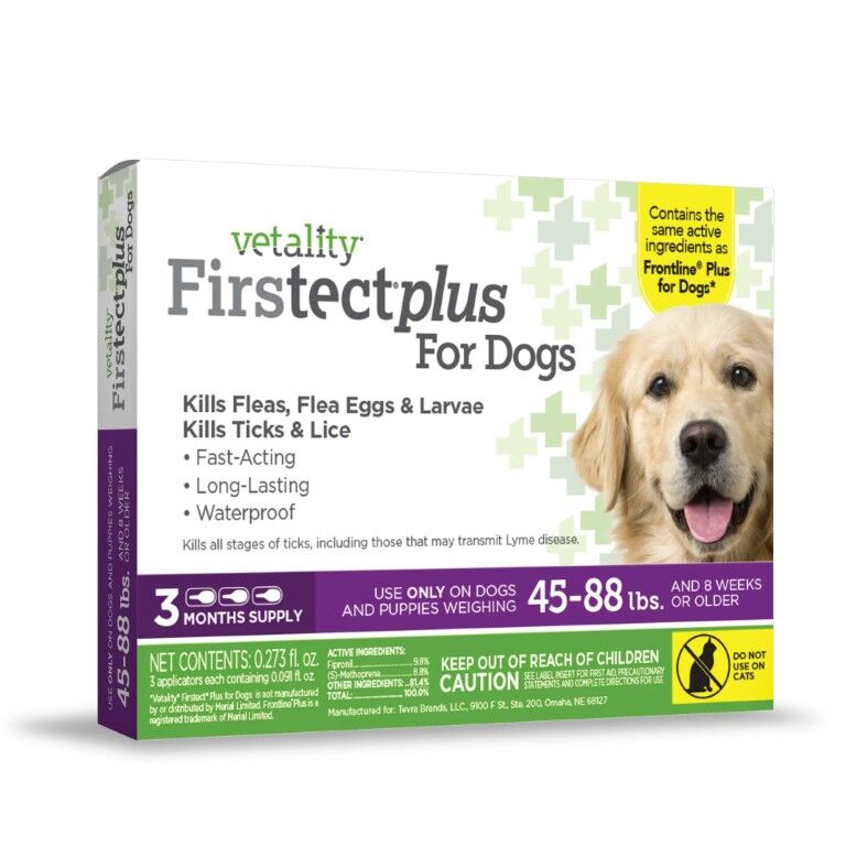 Vetality Firstect Plus For 45-Lb To 88-Lb Dogs