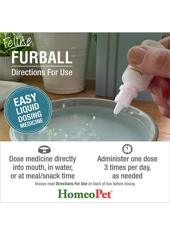 HomeoPet Feline Hairball Furball, 15-mL