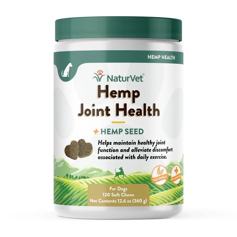 NaturVet Hemp Joint Health Dog Soft Chews, 120-Ct