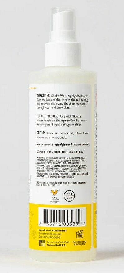 Skout's Honor Probiotic Deodorizer, Honeysuckle Fragrance