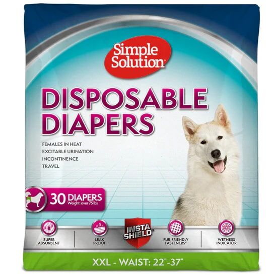 Simple Solution Disposable XXL Female Dog Diapers, 12-Ct