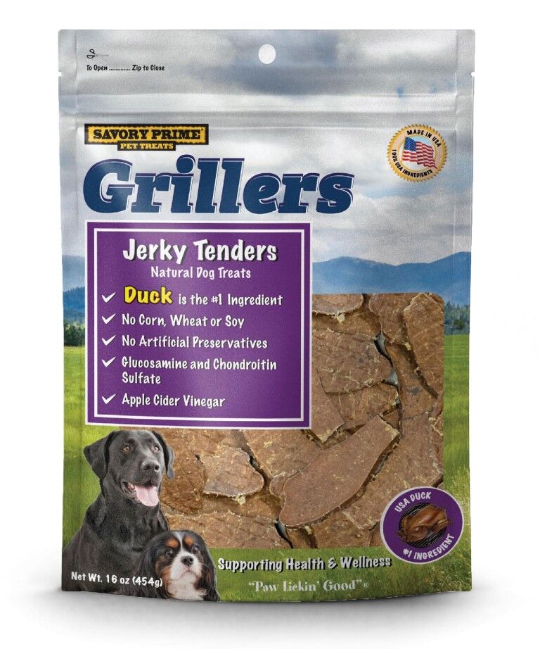 Savory Prime Grillers Duck Tenders Dog Treats, 16-Oz
