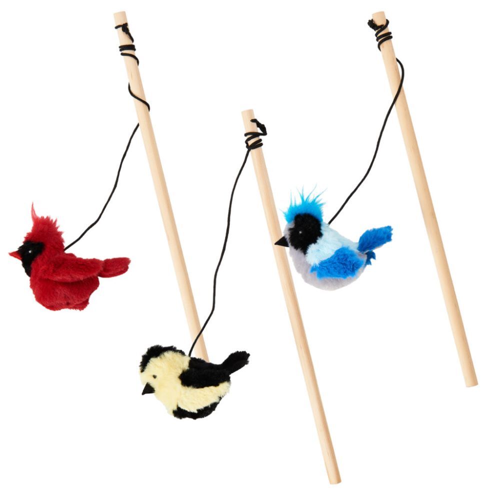 SPOT Songbird Teaser Wand Cat Toy Assortment