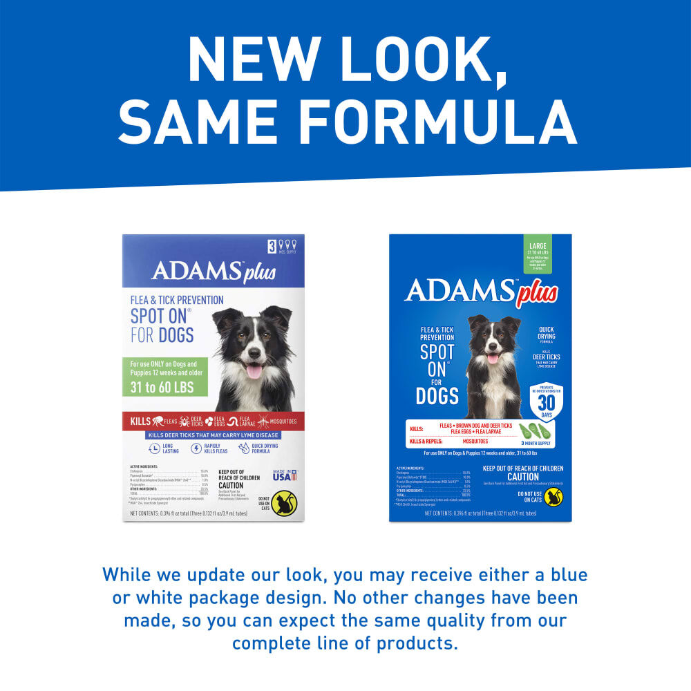 Adams Plus Flea & Tick Spot On For Dogs, Large