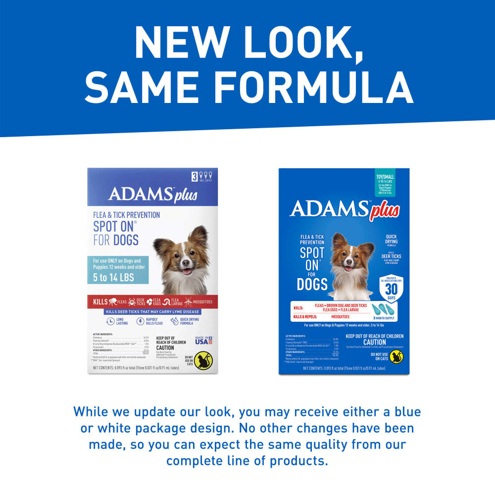 Adams Plus Flea & Tick Spot On For Dogs, Small
