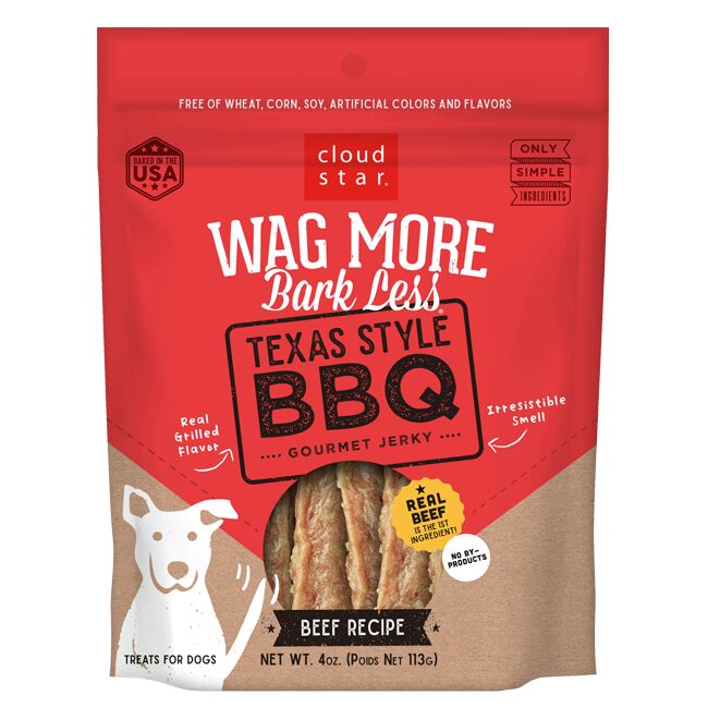 Cloud Star Wag More Bark Less Texas Style BBQ Dog Treats - 10oz