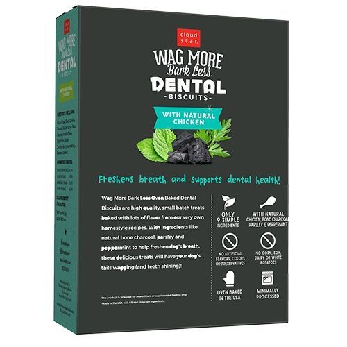 Cloud Star Wag More Bark Less Dental Biscuits, 14-Oz