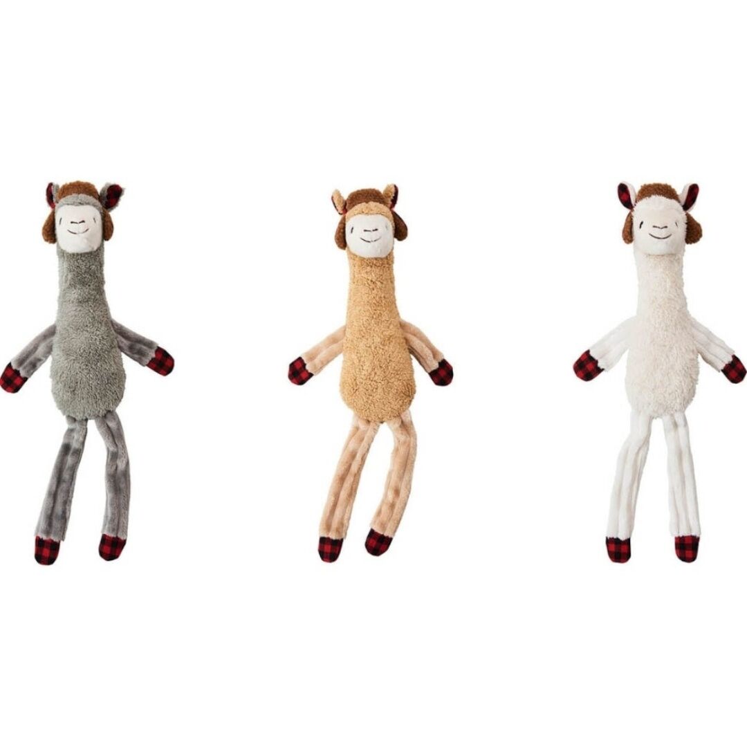 Ethical Pet Holiday Llama Dog Toy Plush Assorted Colors, 23-In