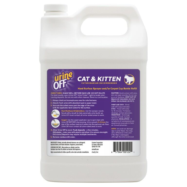Urine Off Cat & Kitten Refill, 1-Gal