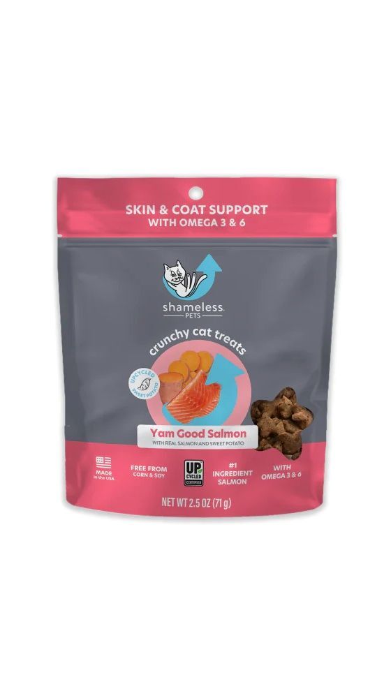 Shameless Pets Yam Good Salmon Treats, 2.5-Oz