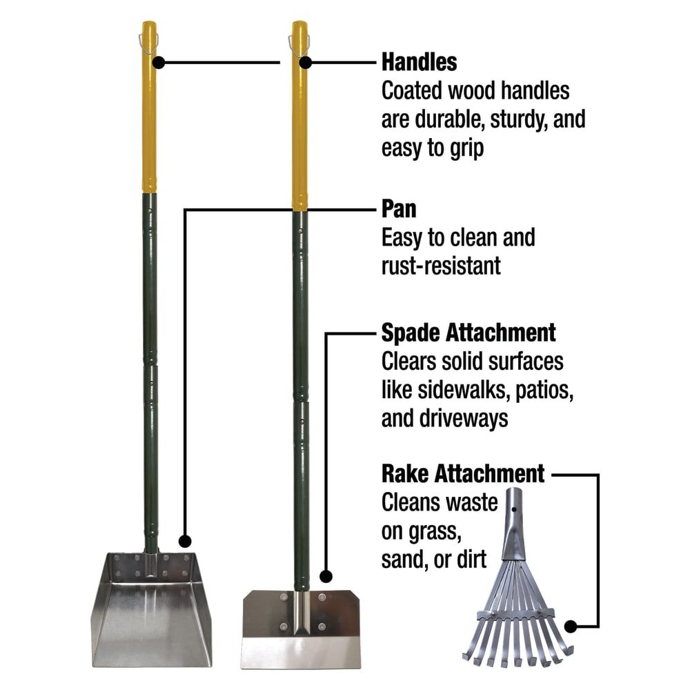 Four Paws Wee-Wee Rake, Spade, & Pan Scooper Set, Large