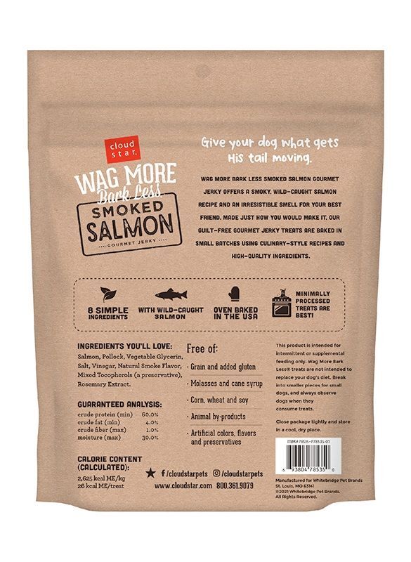 Cloud Star Wag More Bark Less Jerky: Smoked Salmon, 10-Oz