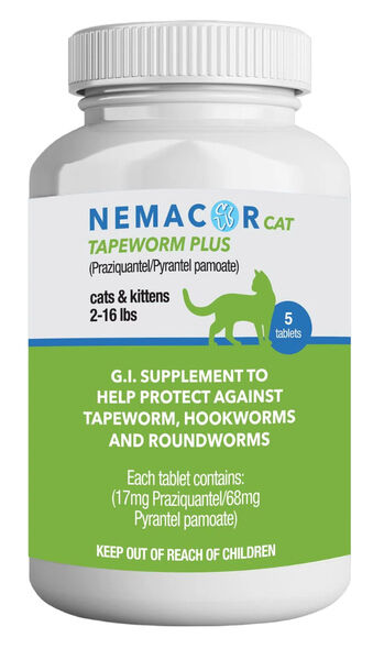 Nemacor Cat Tapeworm Plus, 5-Ct