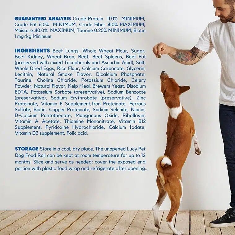 Lucy Pet Original Recipe Beef Formula Dog Food Roll, 1-Lb