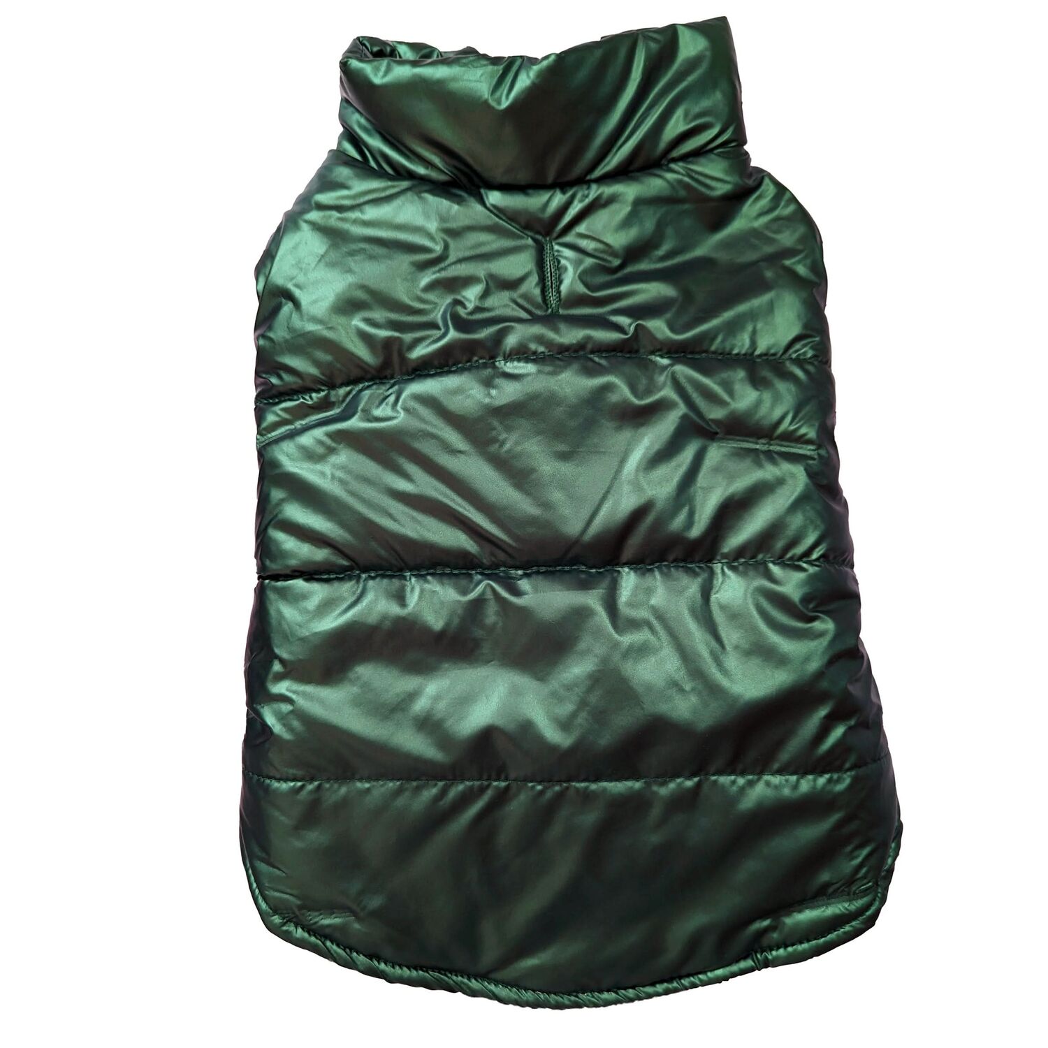 Ethical Pet Fashion Large Pet Emerald Metallic Puffy Coat