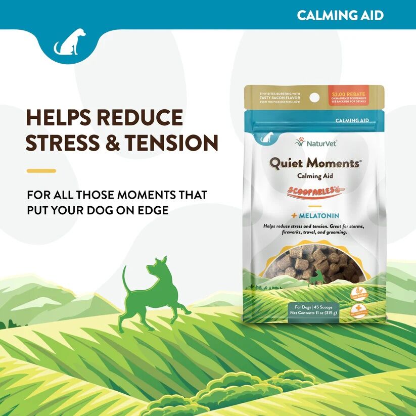 NaturVet Scoopables Quiet Moments Calming Aid for Dogs, 11-Oz