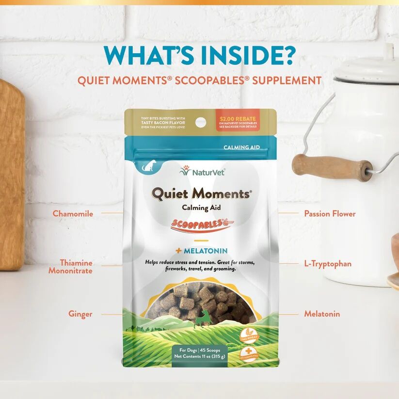 NaturVet Scoopables Quiet Moments Calming Aid for Dogs, 11-Oz