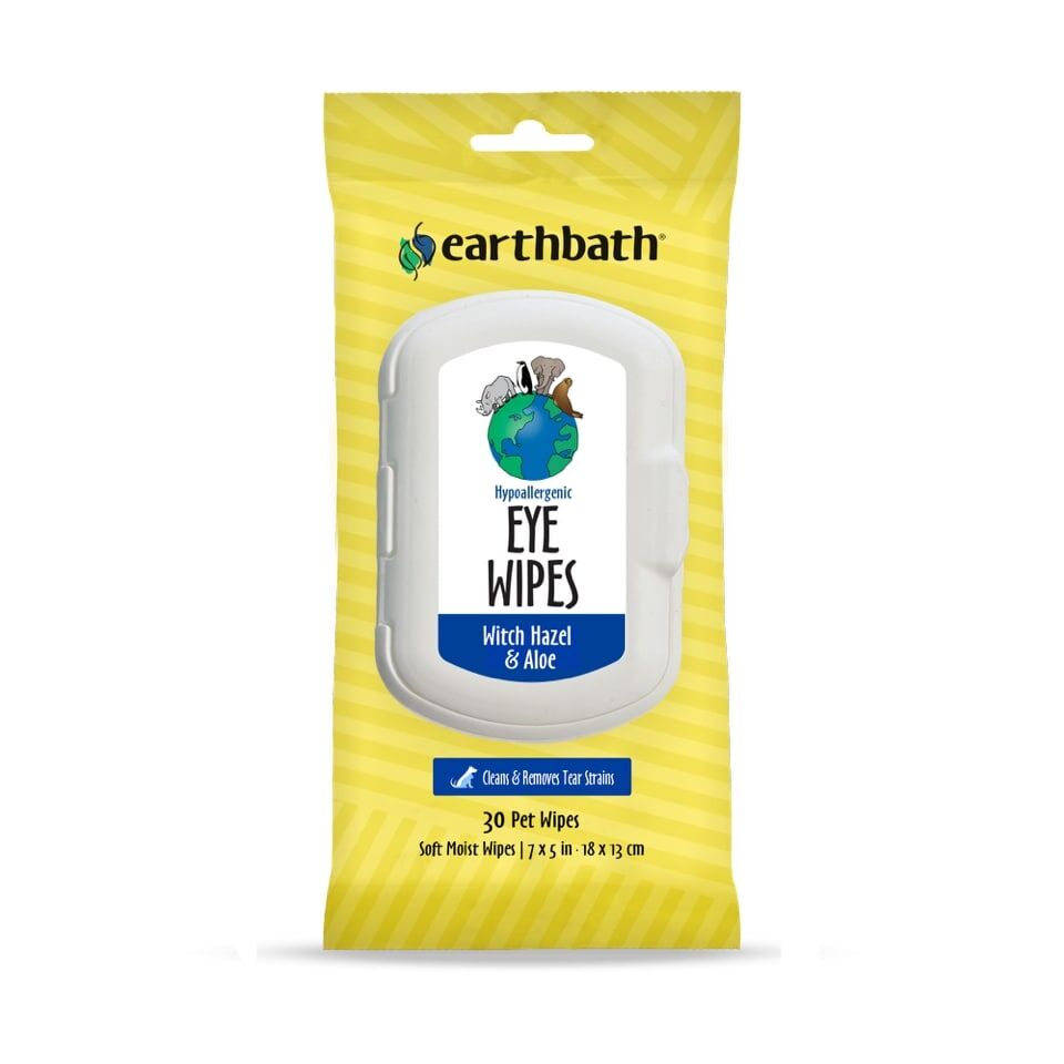 Earthbath Fragrance Free Hypoallergenic Eye Wipes, 30-Ct