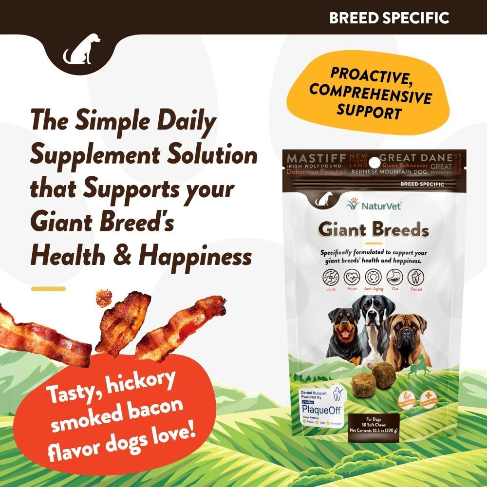 NaturVet Breed Specific Supplement Giant Breed Dogs, 50-Ct