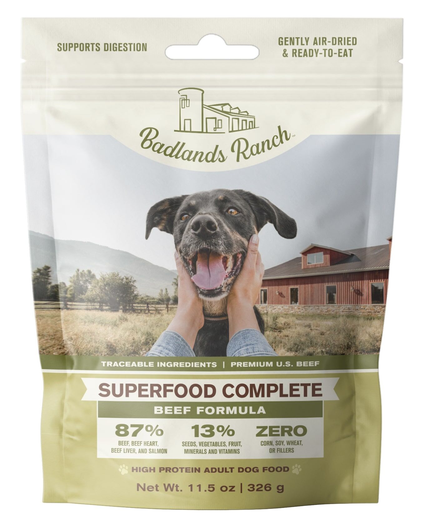 Badlands Ranch Superfood Complete Beef Dog Food, 11.5-Oz