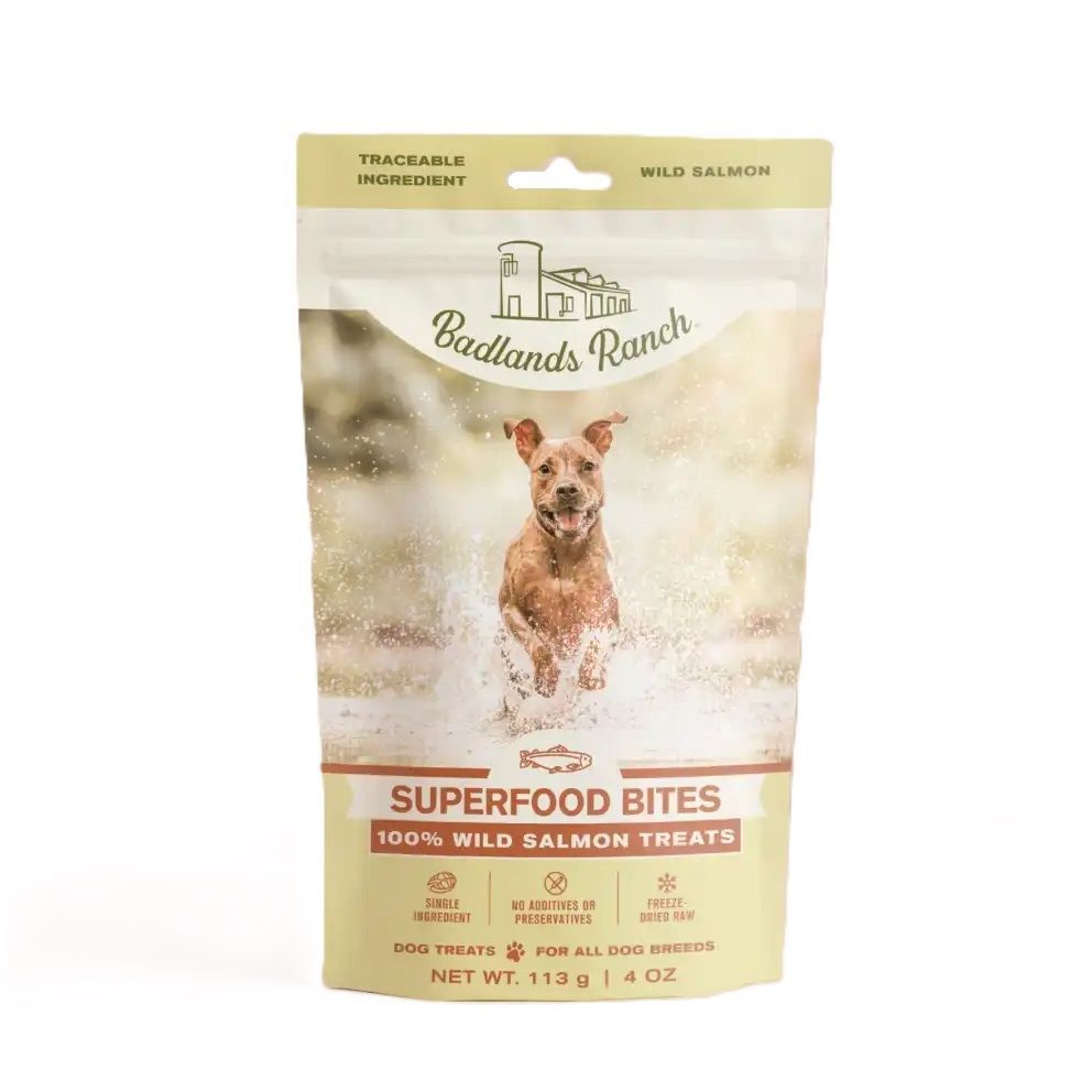 Badlands Ranch Superfood Bites 100% Wild Salmon Dog Treats, 4-Oz