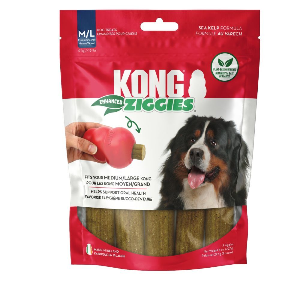 KONG Medium/Large Ziggies Enhanced, 8-Oz