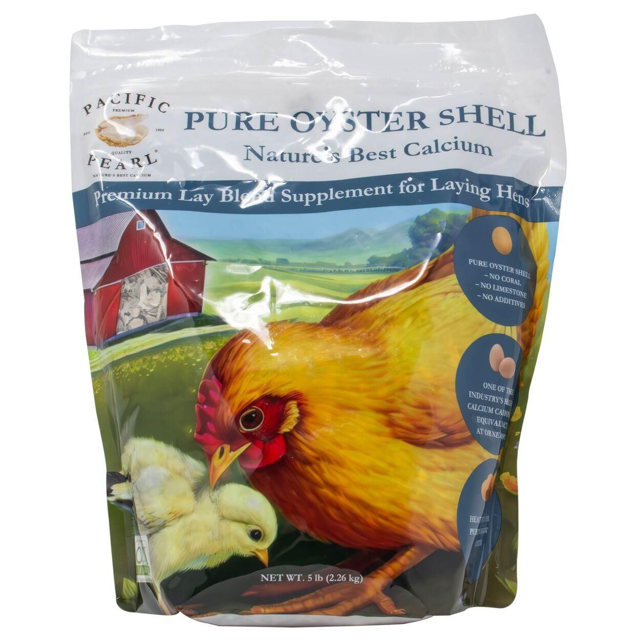 Pacific Pearl Pure Oyster Shell Layer Blend, 5 lb.