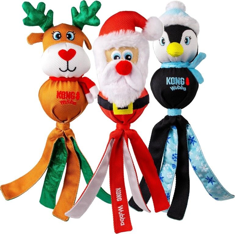 KONG Holiday Wubba Dog Toy Assorted Styles