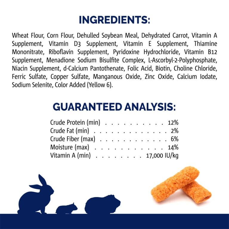 Vitakraft Slims With Carrot Small Animal Treat, 1.75-Oz