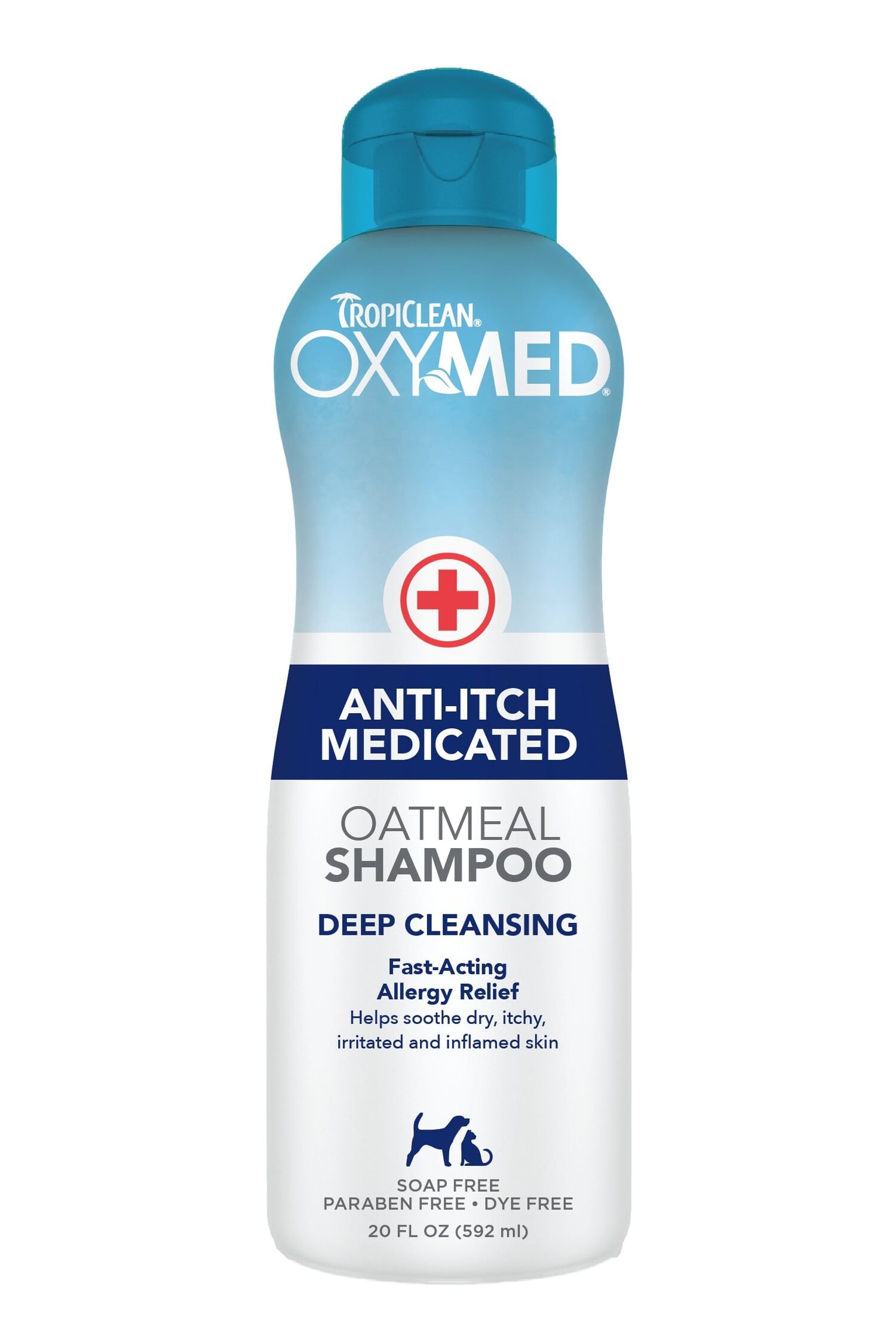 TropiClean OxyMed Medicated Anti-Itch Shampoo for Pets, 20-Oz