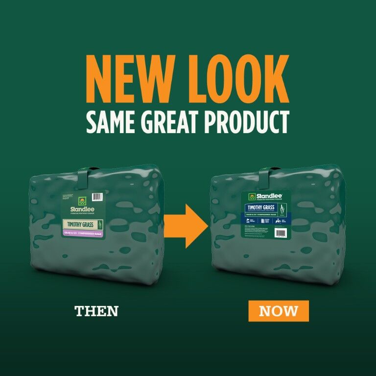 Standlee Premium Western Forage Timothy Grass Grab & Go Compressed Hay Bale, 50-Lb